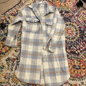 NWOT - Light Blue & Cream Plaid Shacket from VICI